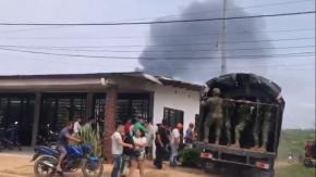 Avión militar de Colombia se accidenta con cerca de 80 personas