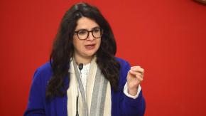 "¿Cómo andamos por casa con Macaya?": Ministra Orellana por lienzo de la UDI con cara de Monsalve el 8M