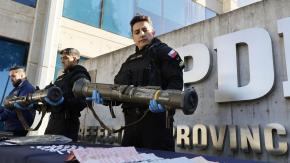 Banda criminal tenía lanzacohetes de guerra