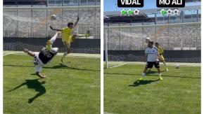 VIDEO | "El mejor de todos los tiempos": Vidal participa en reto viral y sorprende con un golazo