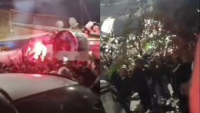 Registran lanzamiento de fuegos artificiales y enfrentamientos con Carabineros en velorio de hincha de Colo Colo fallecido