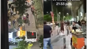 VIDEO | Les lanzaron hasta balones de gas: Fiscalización en Estación Central deja cinco inspectores heridos