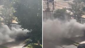 Evacúan edificio residencial en Las Condes por incendio: auto en subterráneo se habría incendiado