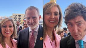 Rompió el protocolo: Senadora Carvajal sorprende y pide selfie a Rey de España, Javier Milei y más autoridades