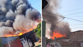 Reportan grave incendio en la comuna de San Bernardo: al menos tres casas afectadas
