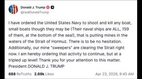 Trump afirma que EEUU no tiene prisa pero que "el reloj corre" para Irán