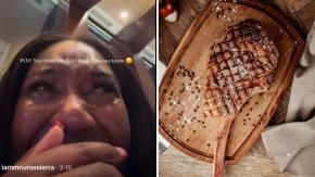 Mujer es viral tras llorar por pedir el plato más caro en restaurante de lujo sin ver el menú: un filete por más de $120 mil