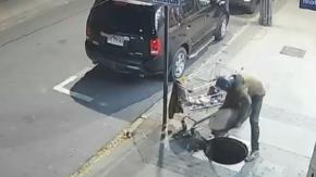 Descarado robo de tapas metálicas en veredas de Concepción