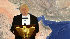 "Estrecho de Trump": la imagen que reposteó el presidente de Estados Unidos