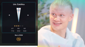 La reacción de Erling Haaland al ver el escudo de Universidad Católica en el FIFA 26