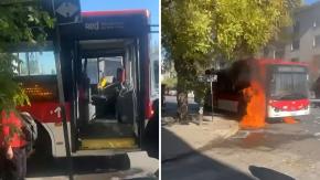 Queman bus del sistema Red en cercanías de la Usach: instalaron barricadas en Matucana