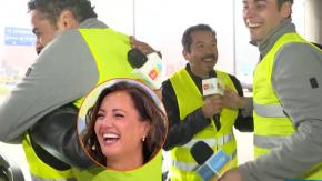 Periodistas de matinales vivieron cómico momento con ciudadano chino: se disputaron la entrevista y terminaron abrazados