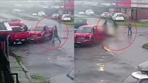 Video muestra pelea con fierros afuera de un taller en Hualpén: hombre terminó inconsciente y está en riesgo vital