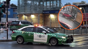 VIDEO | Así fue el momento exacto en el que vehículo ingresó a estación EFE de Viña del Mar tras colisión