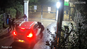 Violento portonazo en Colina: asaltantes usaron un rifle para intimidar al conductor
