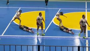 Violenta agresión en Brasil: jugadora pateó dos veces en la cabeza a rival que estaba en el suelo y atacó a otra adversaria