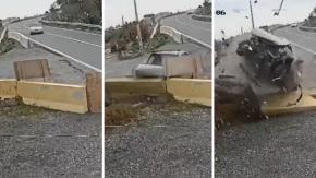 Registran impresionante choque en ‘curva de los accidentes’ en Las Vizcachas: hay cuatro heridos