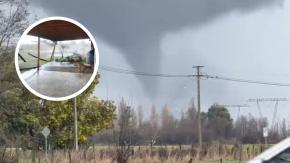 VIDEO | Los impactantes registros del paso de tres tornados en Ñuble: viento arrastró a animales y hay viviendas dañadas