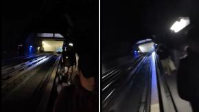 Así fueron evacuadas del Metro cientos de personas por incendio al interior de estación Santa Isabel