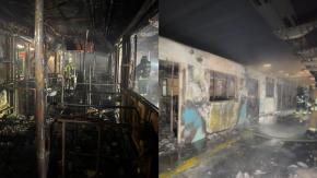 FOTOS | Así quedó el vagón de Metro afectado por incendio en estación Santa Isabel 