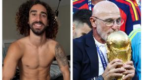"Las promesas se cumplen": Marc Cucurella se tatúa la cara del DT de España tras ganar el Mundial