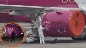 PDI detiene a dos personas por pintar grafitis en un avión del Aeropuerto de Santiago