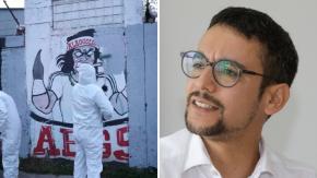 “Te queda poco caminando”: Alcalde de Peñalolén denuncia amenazas tras borrar murales de la Garra Blanca