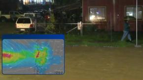 Calles inundadas: Así luce Corral por sistema frontal con Río Atmosférico categoría 4
