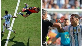 VIDEO | La violenta entrada de Enzo Fernández a Pau Cubarsí que le valió tarjeta roja: Español "salió volando"
