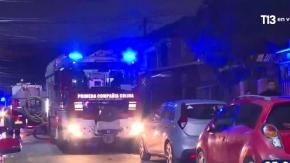 Incendio afecta doce viviendas en Colina: Al menos un fallecido y varios lesionados