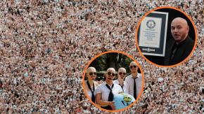 Pitbull establece récord mundial de mayor concentración de personas con calvas postizas