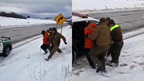Puerto Natales: Quiso huir de carabineros tras robar un auto y casi termina congelado