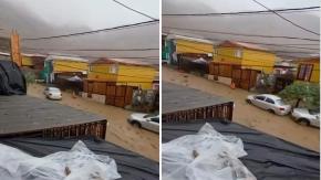 Video muestra a vehículos arrastrados por aluvión en Tocopilla: se activó alerta SAE