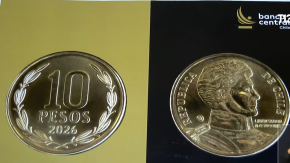 Así son las nuevas monedas de 10 y 50 pesos