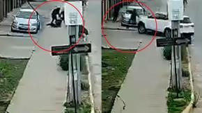 Video muestra momento en que delincuentes roban a transeúnte y son  atropellados por conductor en La Serena