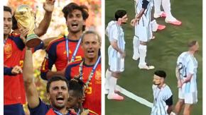 Jugador argentino explicó por qué fue el único en no darle la espalda a España en final del Mundial: "Es parte del sufrimiento"