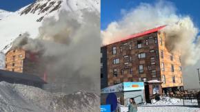 Incendio afecta al hotel Alto Nevados de Chillán