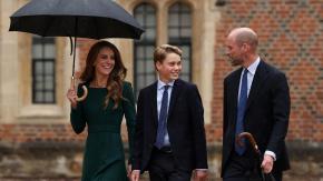 Llegó acompañado de William y Kate: Príncipe George comienza sus estudios en Eton College de Inglaterra