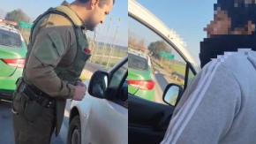 Le ofreció $10 mil para que fuera a desayunar: Graban a conductor que intentó sobornar a carabinero en Pudahuel