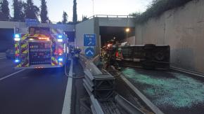 Tránsito se ve afectado por accidente en Costanera Norte