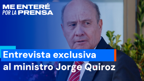 Revisa la entrevista completa al ministro Jorge Quiroz en "Me Enteré por la Prensa"