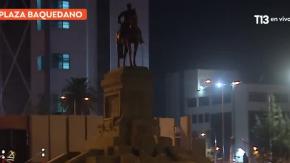 VIDEO | Le sacaron las protecciones: Así quedó el monumento a General Baquedano