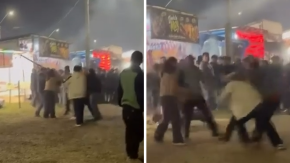 VIDEO | A horas de su inauguración: registran brutal pelea a golpes en fonda de Coronel 