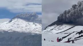 Complejo volcánico Nevados de Chillán registra nuevo pulso eruptivo: Columna de cenizas alcanzó 380 m sobre el cráter