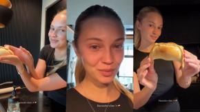 Con lágrimas incluidas: Alexandra Litvinova preparó sus primeras empanadas por el 18
