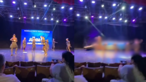 Minutos de terror en Argentina: pantalla gigante cayó sobre un grupo de bailarinas en medio de una competencia