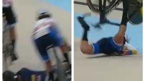 Atropelló a su rival y cayó con su rostro: El dramático choque en el ciclismo de los Juegos ODESUR