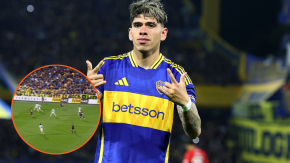 Controló, centró y desató la locura: La asistencia de Palacios para el agónico triunfo de Boca ante Racing