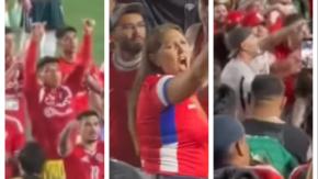Entre golpes, empujones y la intervención de los jugadores de La Roja: Video revela momento de la pelea entre hinchas en amistoso ante México