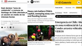 "La violencia de la corriente...": Así cubrieron los medios internacionales el fuerte aluvión en Las Condes 
